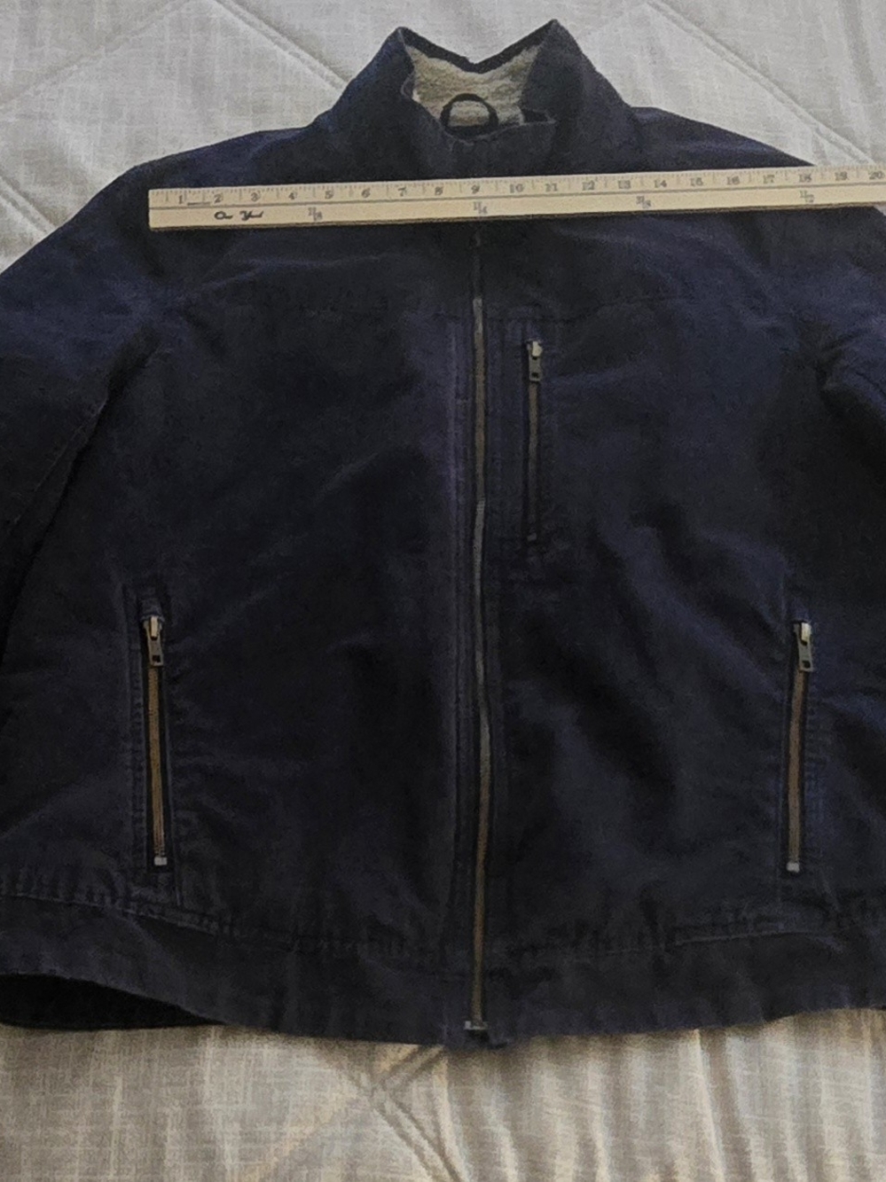 L.L. Bean Men's Navy Zip-Front Lightweight Jacket Large